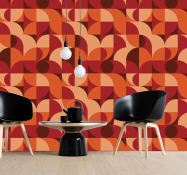 Geometric wallpaper retro geometric design - TenStickers