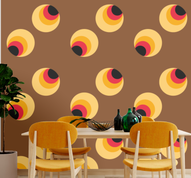 Geometric wallpaper retro geometric orbs - TenStickers