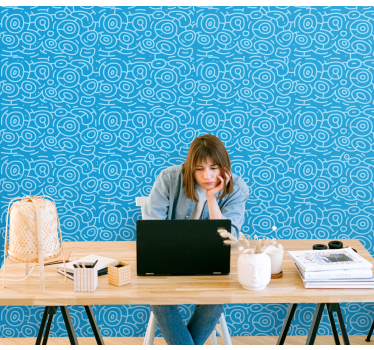 Geometric wallpaper spiral geometric design - TenStickers