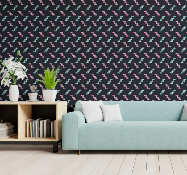 Geometric wallpaper with a geometric repeat pattern - TenStickers