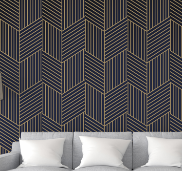 Geometric wallpaper with angular geometric pattern - TenStickers