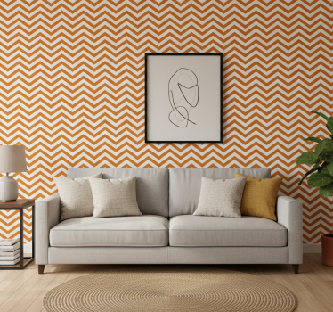 Geometric wallpaper with chevron motif charm - TenStickers