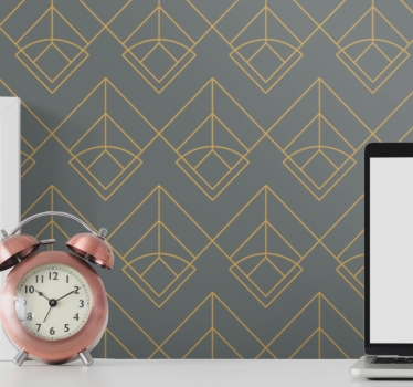 Geometric wallpaper with elegant geometric patterns - TenStickers