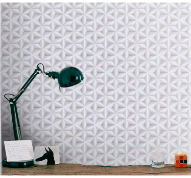 Geometric wallpaper with geometric embossing - TenStickers