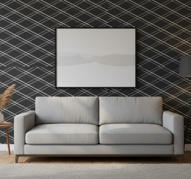 Geometric wallpaper with geometric line patterns - TenStickers