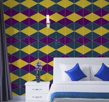 Geometric wallpaper with geometric pattern design - TenStickers
