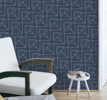 Geometric wallpaper with geometric shapes design - TenStickers