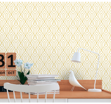 Geometric wallpaper with linear design - TenStickers