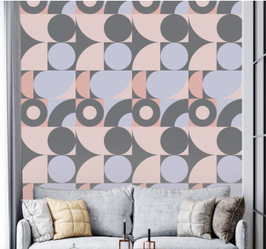 Geometric wallpaper with modern subtle pattern - TenStickers