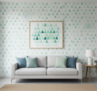 Geometric wallpaper with triangular patterns - TenStickers
