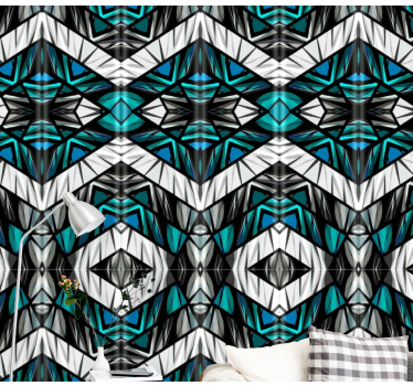 Kaleidoscopic Symmetry wallpaper geometric - TenStickers