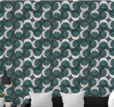 Dark shades pattern polka dots wallpaper - TenStickers