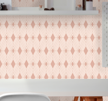 Pastel deco diamons geometric wallpaper - TenStickers