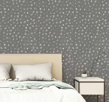 Pearls on concrete Abstract Wallpaper - TenStickers