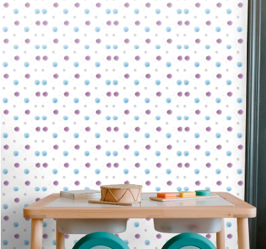 Polka dots wallpaper polka dot spread - TenStickers