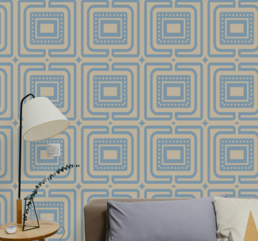 Retro Square Geometry geometric wallpaper - TenStickers