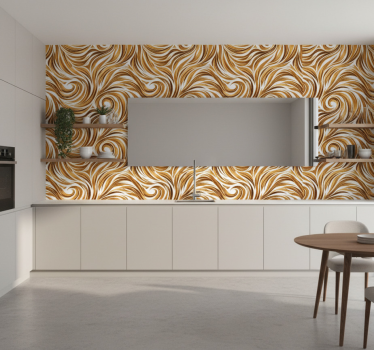 Retro wallpaper golden fur optics - TenStickers
