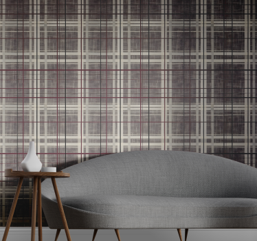 Stone effect Scotthish pattern wallpaper squares - TenStickers