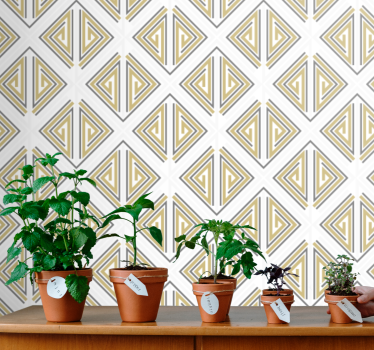 Stylized Triangular Patterns geometric wallpaper - TenStickers
