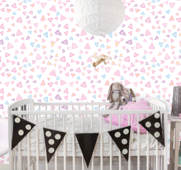 Pastel triangle pattern triangles wallpaper - TenStickers