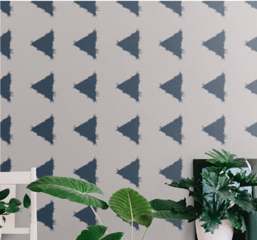 Modern geometric print triangles wallpaper - TenStickers