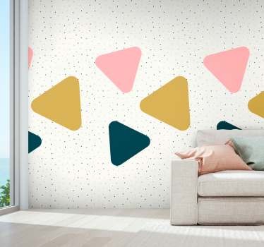 Wallpaper Rain of Triangles - TenStickers