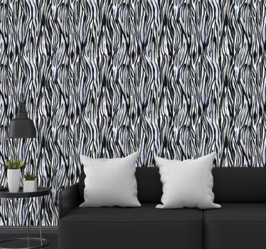 Zebra Stripe Motif wallpaper zebras - TenStickers