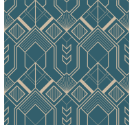 Stylish patterned motif contemporary wallpaper