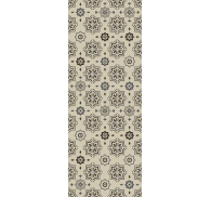 Tile effect wallpaper patterned runner