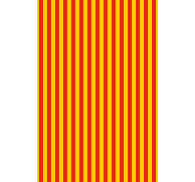 Contemporary wallpaper in yellow and red stripes