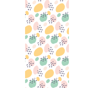 Teenage bedroom wallpaper pastel abstract shapes