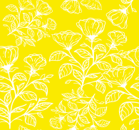 Flowers design pattern yellow teenage wallpaper